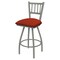 Holland Bar Stool Co 25" Swivel Counter Stool, Nickel Finish, Graph Poppy Seat X810 - alternate 1